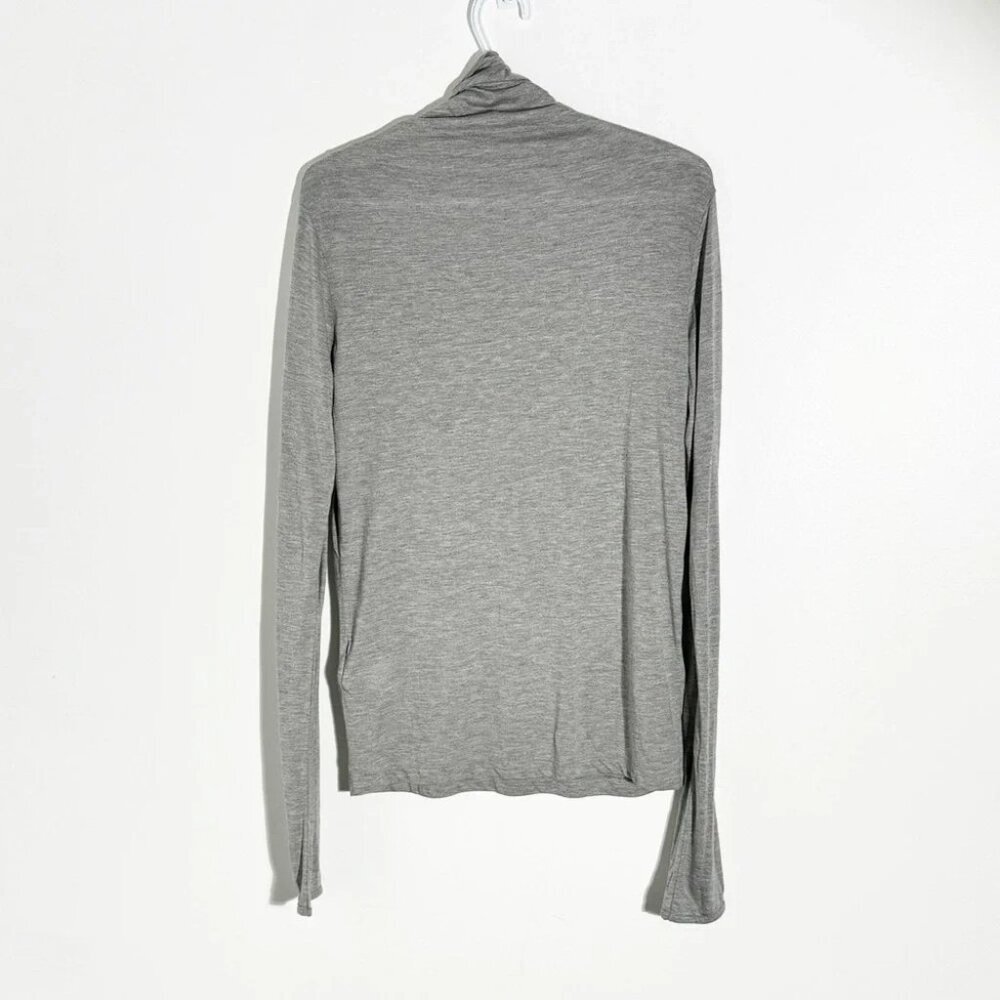 NWT Iceberg long sleeve turtleneck shirt size Large grey with black logo print - Picture 3 of 11